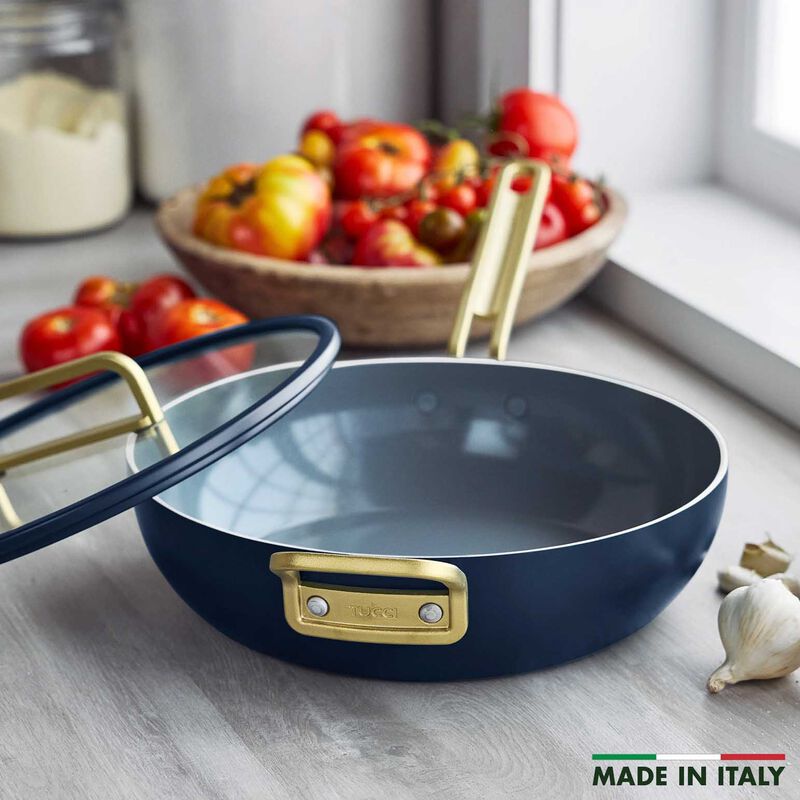 GreenPan Stanley Tucci Covered Pan Junior 29cm- Oxford Blue image number 2